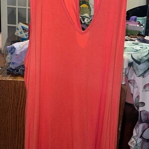 Coral Sleeveless Top
